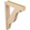 Ekena Millwork 6-in W x 26-in D x 38-in H Funston Block Rough Cedar Woodgrain TimberThane Outlooker, Primed Tan OUTUR060X26X38FST44RCPR - alternate 3